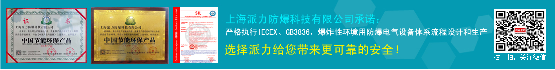 上海派力防爆科技有限公司榮譽資質